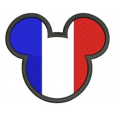 Mickey Mouse France Applique Embroidery Design